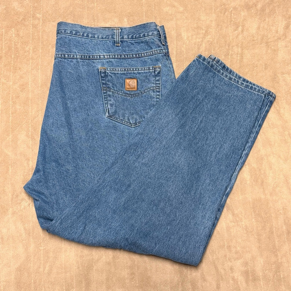 Men's Carhartt Blue Relaxed Fit Jeans 50x32